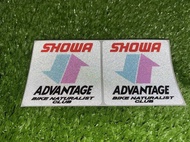 สติ๊กเกอร์ติดโช้ค SHOWA (1ชุด : 2ใบ) -แท้ **สำหรับติดโช้คหลัง** ขนาด 5.5*5.5 cm