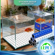 AQUARIUM Base STICKER 30x30cm Checkered Pattern Aquarium Accessories