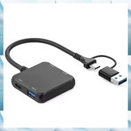[G V W E] USB C Extension Cable Splitter 2xUSB2.0+ 1xUSB3.0+ 1xType C Male to Female Adapter for Lap