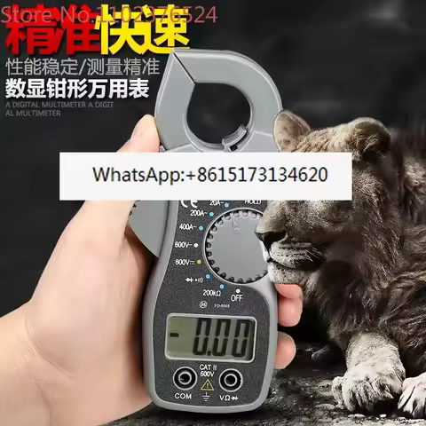 Fukuoka Digital Clamp Multimeter, Digital Display Multimeter, Resistance, AC/DC Temperature and Volt