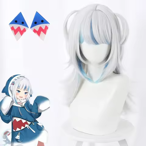 Anime VTuber Hololive English Cosplay Gawr Gura Wig Cute Wig Hololive English Cosplay Hair Gawr Gura