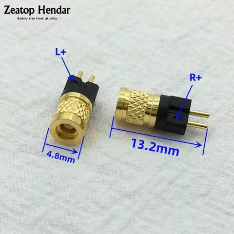1Pair Earphone 0.78mm 2Pin Male to MMCX Female Audio Plug Adapter for for TFZ UE18 JH13/16 W4R UM3X 