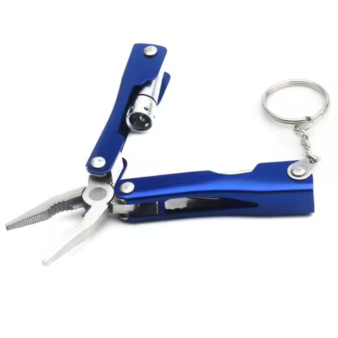 3CR13 Stainless Steel Multi Pliers 9 In 1 Functions Aluminum Alloy Multitool Mini Outdoor Camping Ge