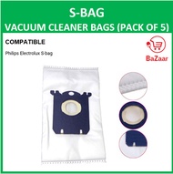 Compatible Philips Electrolux S-Bag Vacuum Cleaner Storage Dust Bags 5 pcs. Pack Disposable