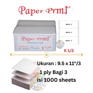 CONTINUOUS PAPER CONTINUOUS FORM PAPER PRINT INVOICE FOR LETTER ROAD HVS 1 PLY Size. 9.5 X 11 for 3 