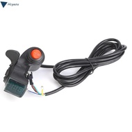 HCYEOU Scooter Thumb Throttle, LED Digital Display Electric Bike Thumb Throttle, Durable Black 12V-9