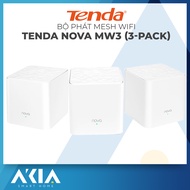 Router Wifi Mesh Chuẩn AC1200 Tenda Nova MW3 3 Pack - MU-MIMO phủ sóng wifi rộng tới 100 m2 - Quản l