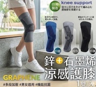 🈹鋅+石墨烯涼感護膝（台灣製造）