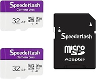 Micro SDXC Memory Card 32GB 2 Pack, Speederlash Camera Plus TF Card with Adapter, Up to 90MB/s Read 