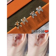 Hot-selling New Style 925 Sterling Silver AB Style Full Diamond H Earrings NH2H