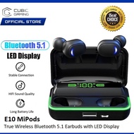 E10 / M10 / G7S TRUE TWS WIRELESS BLUETOOTH V5.1 GAMING EARBUDS RGB DISPLAY, HIFI STEREO MUSIC EARPH
