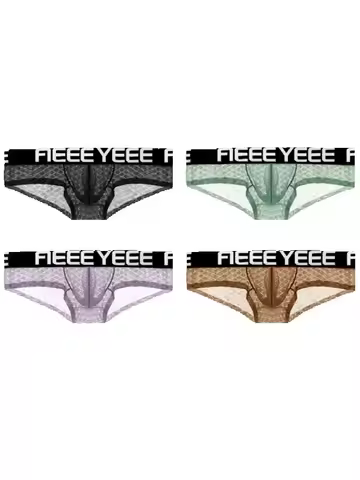 Shining Boxers underwear man black Red Blue boxer