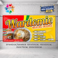 Spanduk Banner MMT Warung Makan Wardomie Warung Soto Dan Rujak Angkringan