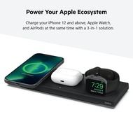 Belkin 3 In 1 Wireless Charging Pad With Magsafe White_ White