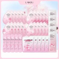 35pcs LAIKOU Japan Sakura Skincare Set, Brightening Travel (Sakura Cleanser 2g*5+ Sakura Toner 2ml*5