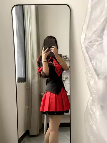 Anime BLOOD-C Saya Kisaragi Cosplay Costumes Sanbara Private Academy Uniform Women Shirt Skirt Neckt