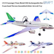 CRAFTML C919 Passenger Plane Model, USB Rechargeable 34*36*7.5cm Electric Foam Hand Thrown Plane,  P