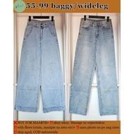 MARIA'S THRIFTED Denim mom jeans, flare pants, wideleg, skinny, COTTON PANTS, TROUSER, BLACK PANTS f