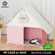 Organono DIY Roof Colorful Pet Cage Pet Fence Screwless Collapsible House Cage for Dog Cat Rabbit