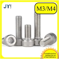 M3/M4  304 Stainless Steel Hex Socket Cap Head Screws  SHINY SURFACE Allen Bolt【SZ-JY888】gd