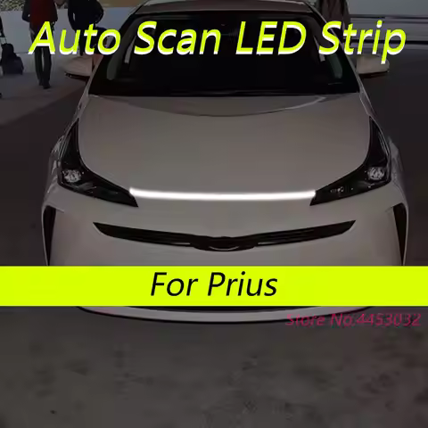 DRL Auto Scan Starting LED Strips For Toyota Prius 2018-2025 Car Hood Light Flexible Headlights Welc