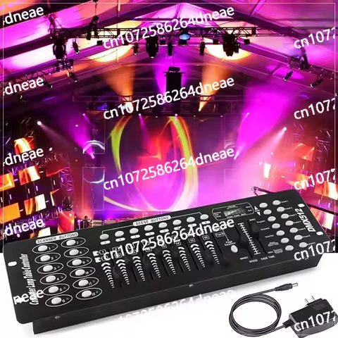 AC 100-240V Black Grand Console DMX and MIDI Operator 192 Channel Light Controller for Live Concerts