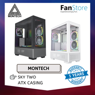 FANSTORE MONTECH SKY TWO ATX Case Black / White PC Desktop Casing