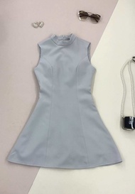 [LISA] A0381 ชุดเดรสกระโปรงคอเต่าแขนกุดเรียบหรูดูแพงสไตล์ลูกคุณหนู ใส่ออกงาน เที่ยว คาเฟ่ งานวันเกิด