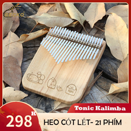 Đàn kalimba 21 phím gỗ giá rẻ full phụ kiện búa chỉnh giấy dán tab kalimba- Tonic Kalimba bảo hành 1