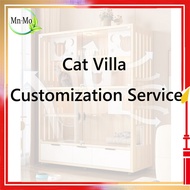 Cat Villa Customization Service Tempered Glass Cat Villa Cat House Large pet house with Ladder