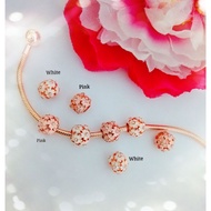 JR Trends Rose Gold Plated Daisy Meadow Charm, Bracelet Bead, Bangle Beads,Charming Charms, Pandora 