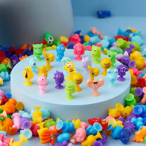 30-50pcs 2.5cm Mini Suction Cup Monster Dolls 100+Styles Random Ship Cartoon Dolls Creative Desktop 