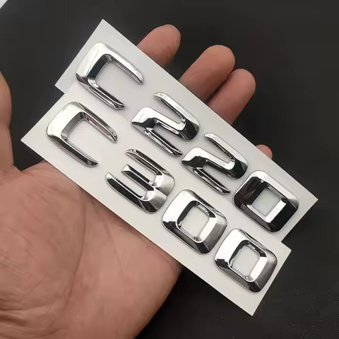 3D ABS Chrome Logo For Mercedes Car Rear Trunk Emblem Badge Letters C180 C200 C220 C250 C300 C350 4M
