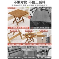 ST&amp;💘Foldable Dining Table Household Apartment Bamboo Solid Wood Small Square Table Simple Dining Table Outdoor Portabl00