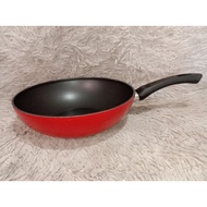 SURPLUS Fissler Nonstick wok pan29cm x 9cm,Solid