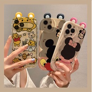 3D Ears Minnie Mickey Toy Winnie Casing For Huawei P30 PRO Honor 90 5G Lite 20 Nova 10SE 9SE 7SE 5T 