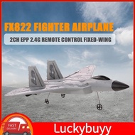 luckybuyy-my FX822 F-22 Raptor Model Fighter Airplane 2CH EPP 2.4G Remote Control Fixed-wing RTF Toy