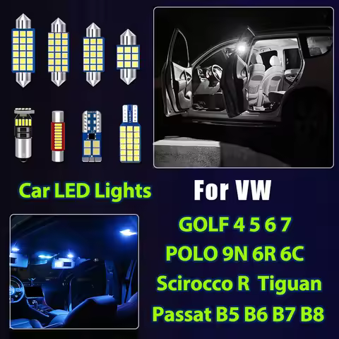 For Volkswagen VW GOLF 4 5 6 7 MK7 Passat B5 B6 B7 B8 POLO 9N 9N3 6R 6C Scirocco R Tiguan MK1 Car LE
