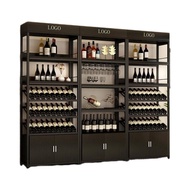 White Wine Rack Landing Village Wine Storage Wine Iron Wine Rack Supermarket Shelf Cabinet Wine Cabi