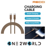 Recci RS08CC Warrior 100W PD Charging Cable - Fast, Durable, and Reliable (1.2M Type-C to Type-C)