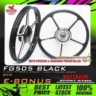 RIM MOTOSIKAL MUTAKIN SPORT RIMS W/BEARINGS CNC FG505 1.40X17 (DRUM,F) 1.40X17(DRUM,R) FOR SYM E-BON
