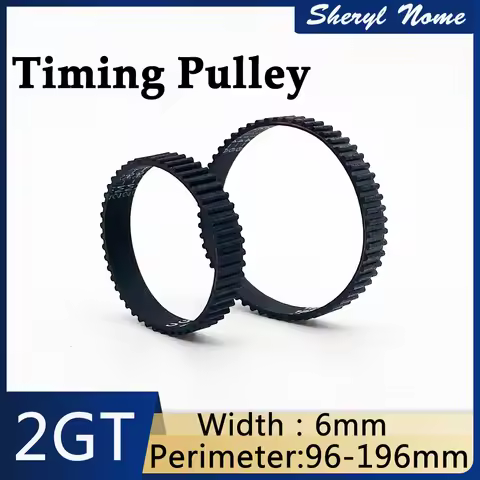 2GT 2M closed-loop bandwidth 6mm rubber gt2 timing belt 3D printer circumference 96 100 110 120 130 