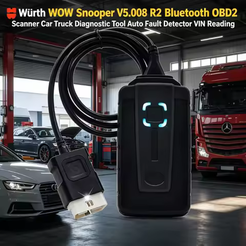 2026 Live Data Log Wurth WOW Snooper V5.008 R2 Bluetooth OBD2 Diagnostic Tool Car Truck Scanner Auto