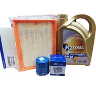 A435# KIA NAZA RONDO 2.0 (2006-2013) AIR FILTER + OIL FILTER + KOYOMA 5W30 SEMI SYNTHETIC ENGINE OIL