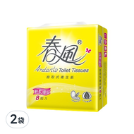 春風 輕柔細緻抽取式衛生紙  100張  8包  2袋