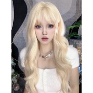 [Escaping Princess] Fake Hair Female Light Color Fake Hair Temperament Air Bangs Long Curly Hair Fak