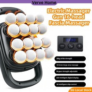 【SG Local Stock】Massager electric,Electric Massager Gun 16-head Fascia Massager  for Cervical, Lumba