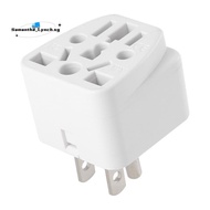 US Travel Plug Adapter EU/UK/AU/In/CN/JP/Asia/Italy/Brazil to USA (Type B), 3 Prong USA Plug, Charge