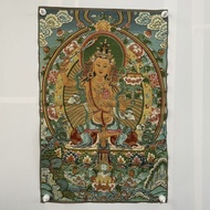 Antique Style Portrait Embroidered Thangka for Hall Living Room Decoration