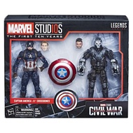 Marvel Legends Cinematic Universe 10th Anniversary Captain America and Crossbones 6-Inch มาเวล เลเจนด์ 10ปี กัปตันอเมริกา &amp; ครอสโบนส์ แพคคู่ สินค้าลิขสิทธิ์